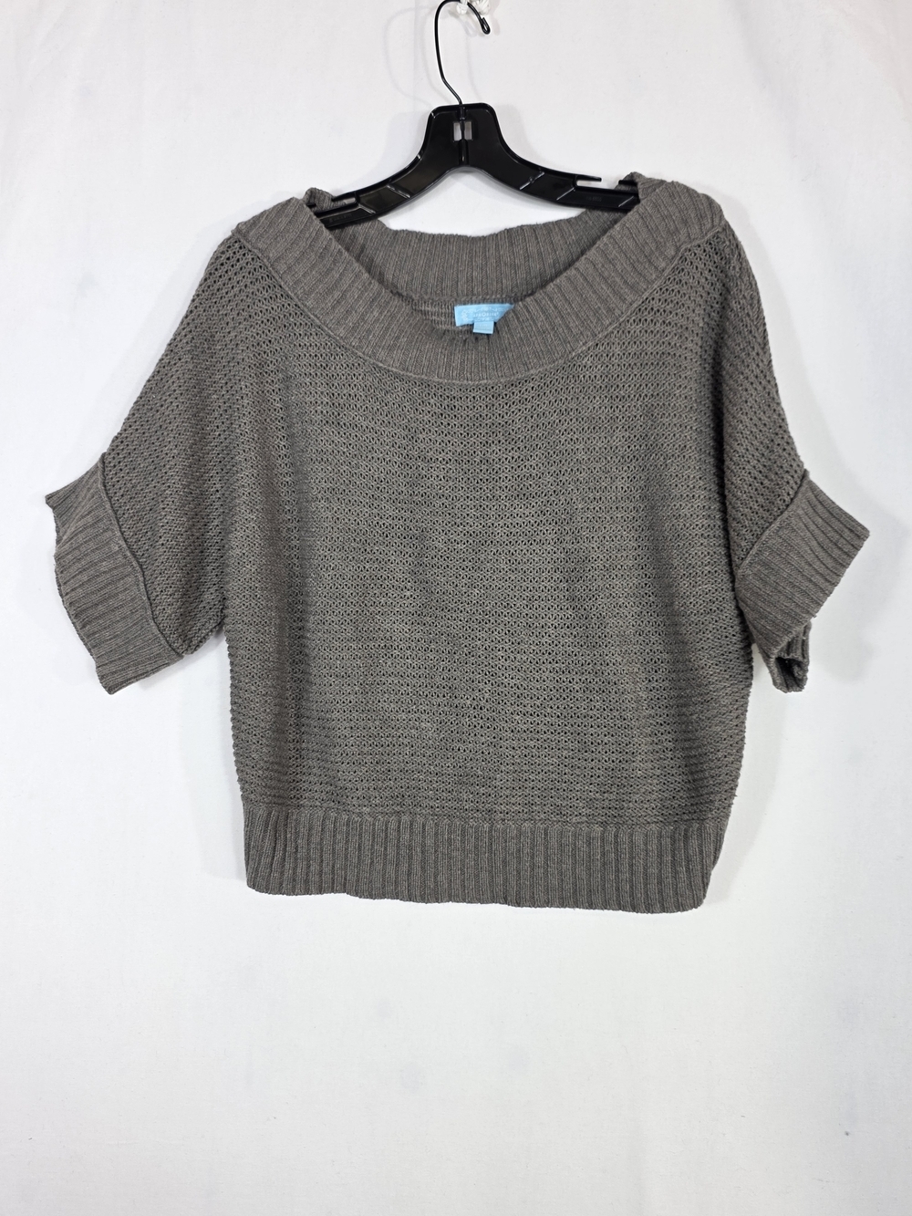 Aphonism Women’s Ribbed Knit Pullover boat neck Sweater in Taupe